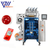 Máquina envasadora de salsa de tomate con sellado de cuatro lados vertical automática de alta velocidad multifuncional de múltiples líneas
