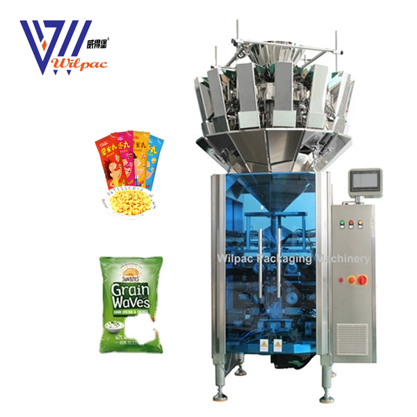 Máquina de envasado con pesaje multicabezal Máquina de envasado vertical de bolsas de envasado de alimentos Máquina de envasado de bocadillos